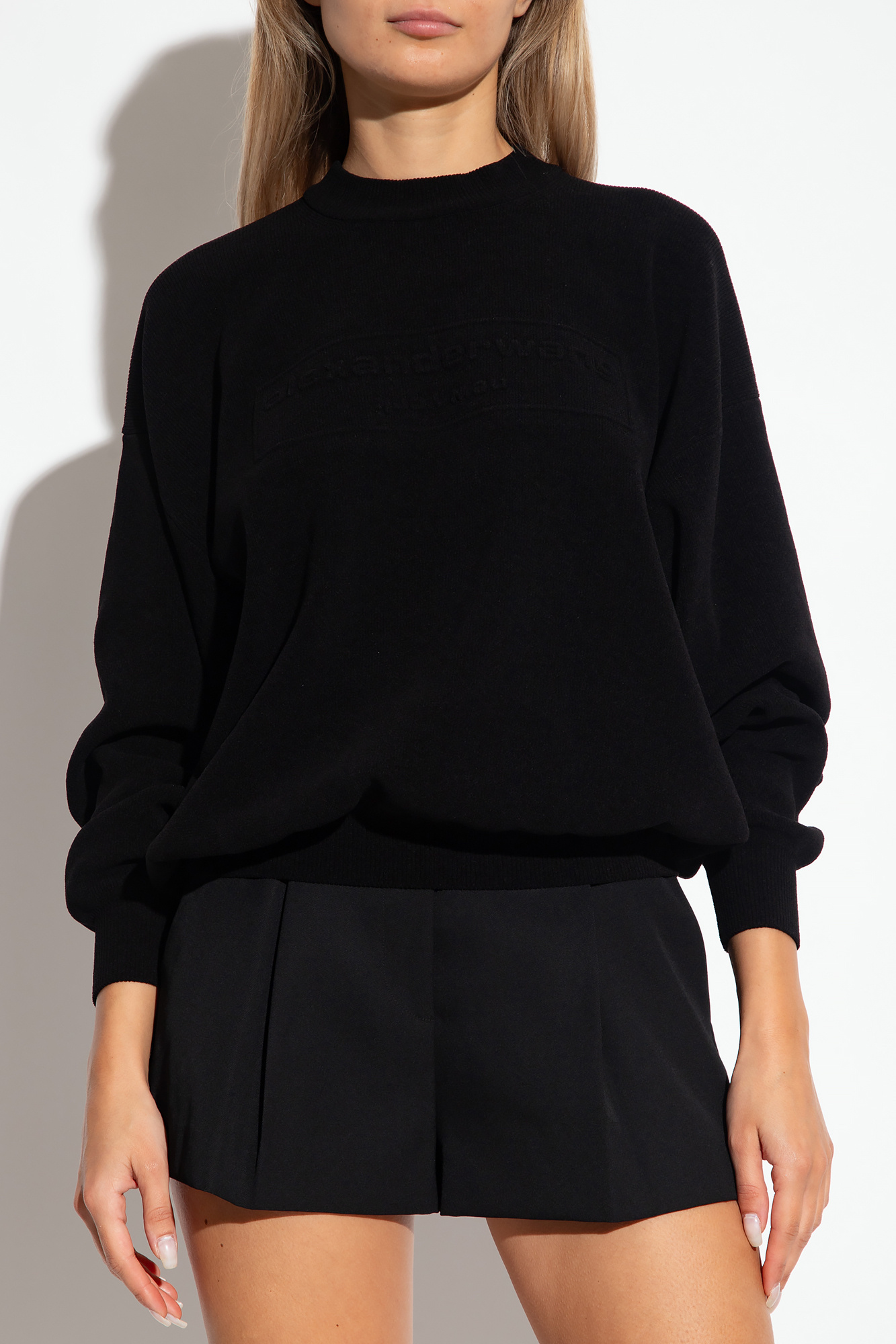 alexanderwang ブラックロゴニット Alexander Wang Sweater with logo | Women's | Vitkac